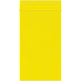 3 x 5" - 2 Mil Yellow Reclosable Poly Bags