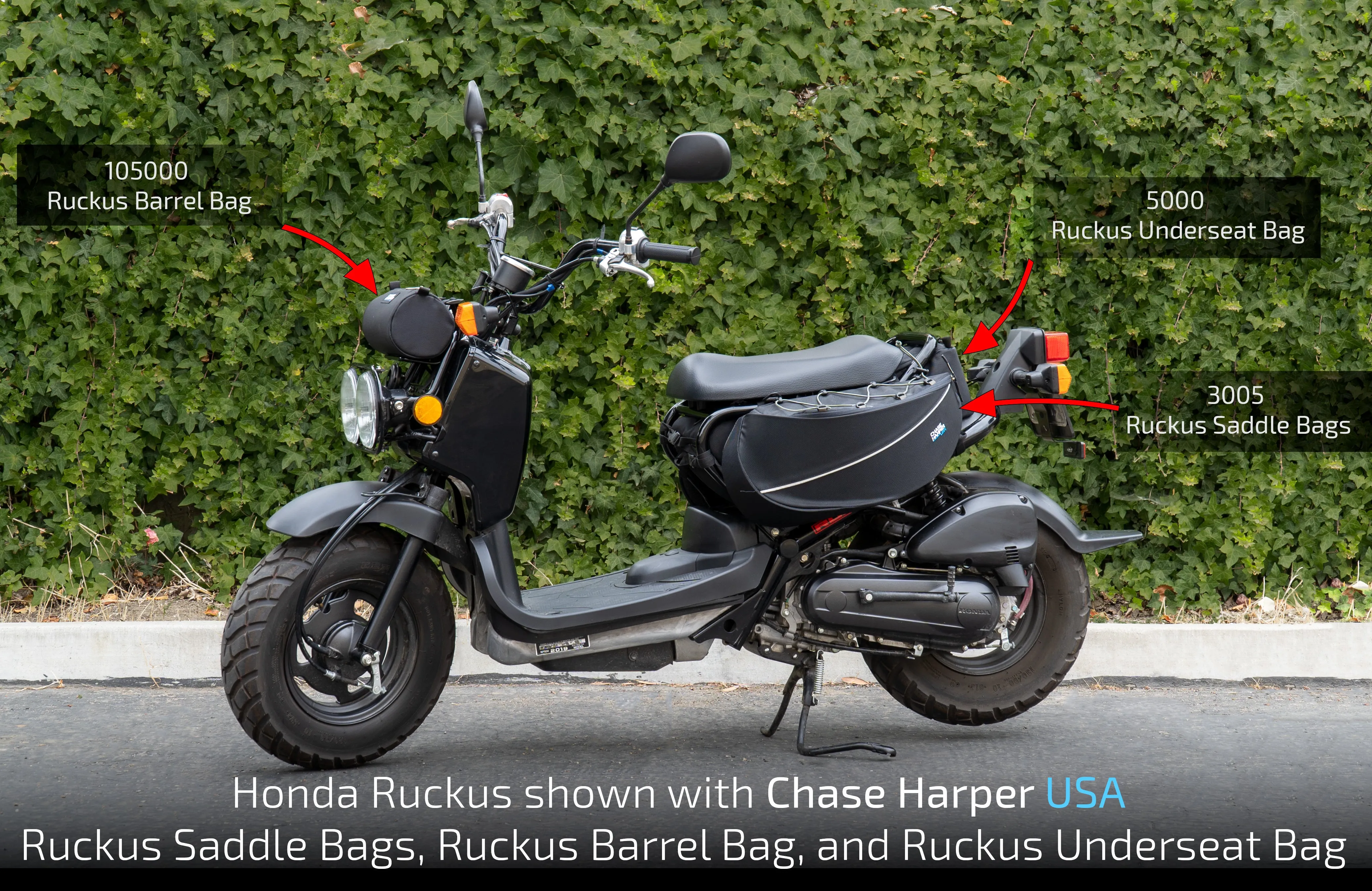 3005 Honda Ruckus Saddle Bags