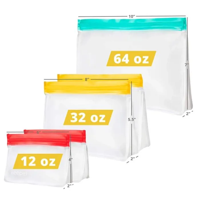 5-Piece Set: Keeper Reusable Storage Bags