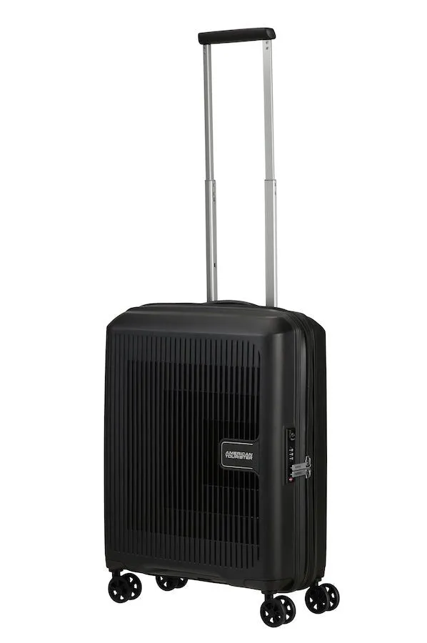 American Tourister Aerostep Expandable 55cm Cabin Spinner | Black