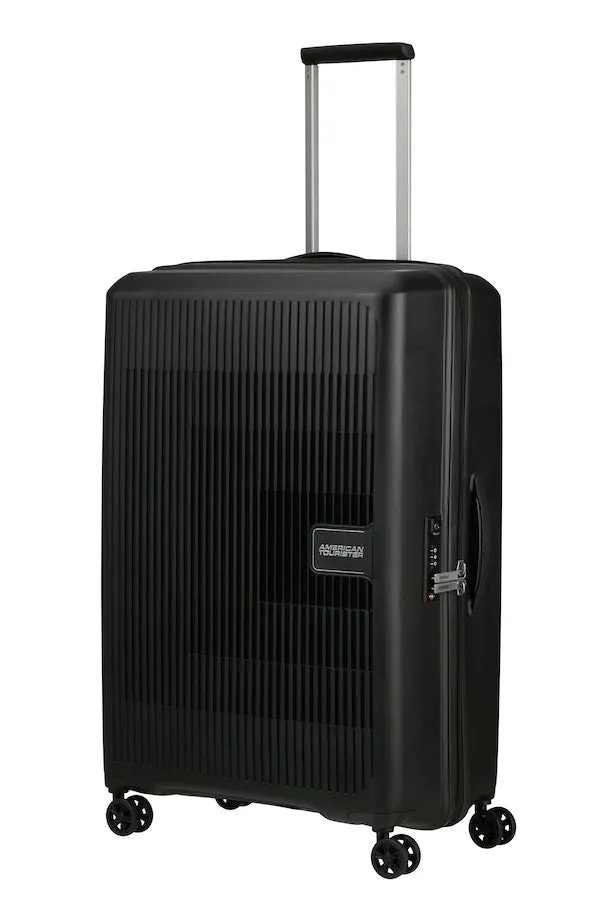 American Tourister Aerostep Expandable 77cm Large Spinner | Black