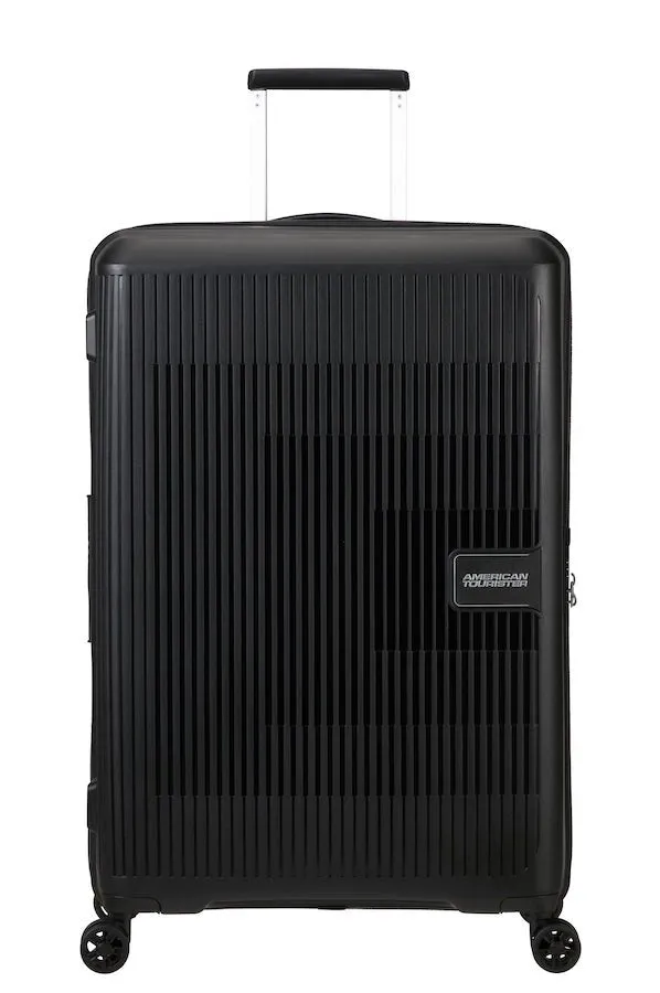 American Tourister Aerostep Expandable 77cm Large Spinner | Black