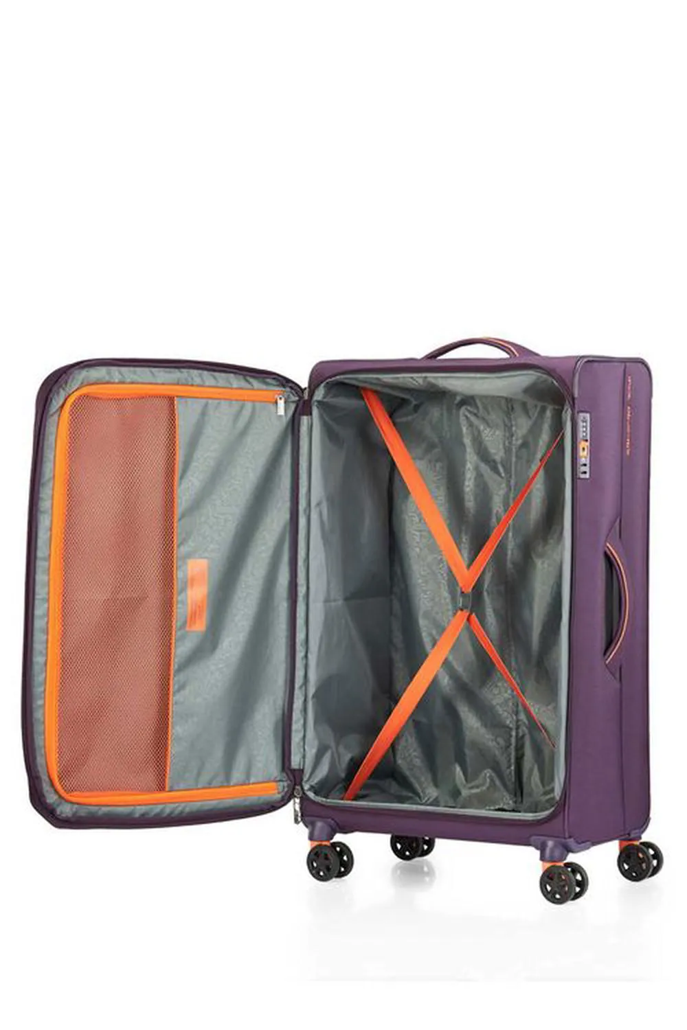 AMERICAN TOURISTER APPLITE 4 ECO SPINNER 82CM Large EXP TSA - PURPLE/ORANGE