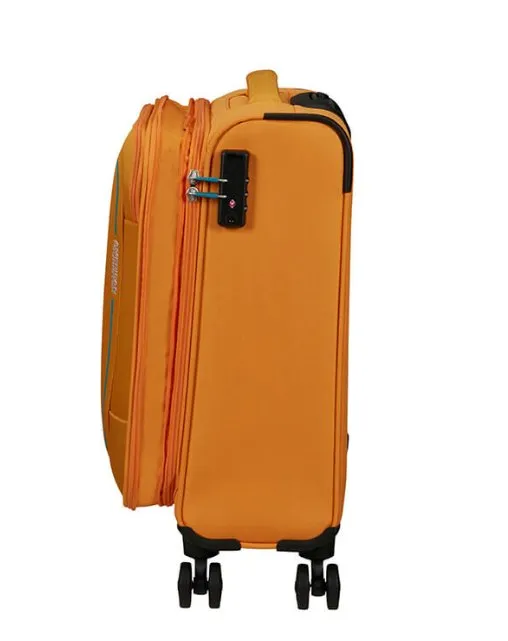 American Tourister Pulsonic 55cm Cabin Spinner - Expandable | Sunset Yellow