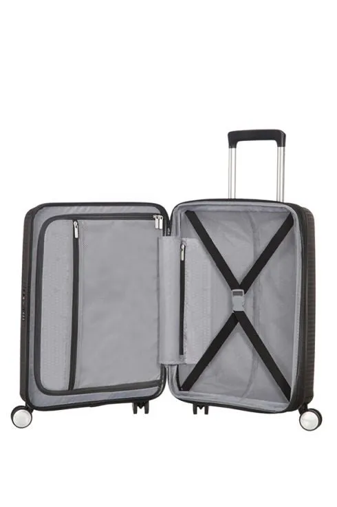 American Tourister Soundbox 55cm Cabin Spinner-Expandable | Bass Black