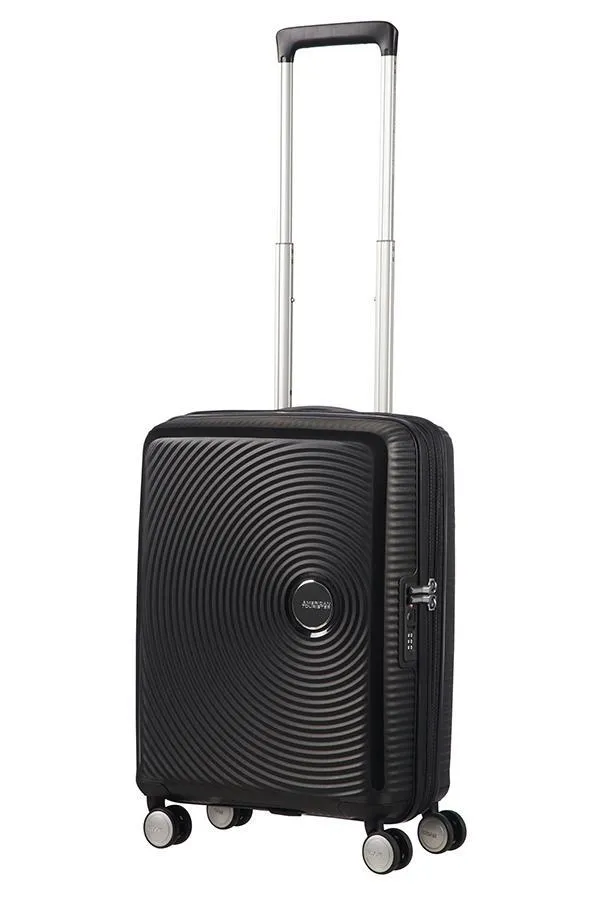 American Tourister Soundbox 55cm Cabin Spinner-Expandable | Bass Black