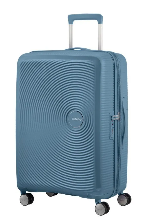 American Tourister Soundbox 67cm Medium Spinner-Expandable | Stone Blue