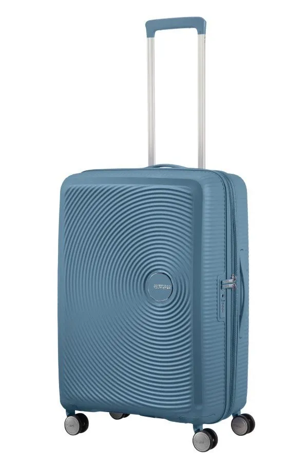 American Tourister Soundbox 67cm Medium Spinner-Expandable | Stone Blue