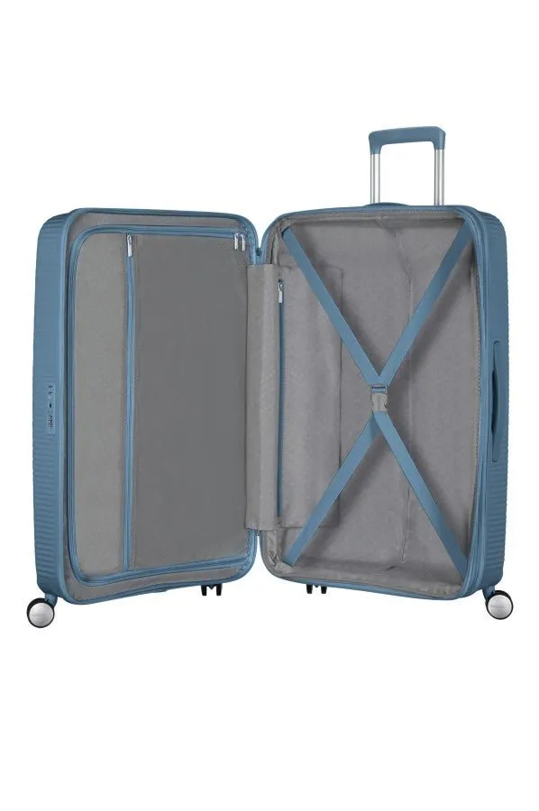 American Tourister Soundbox 67cm Medium Spinner-Expandable | Stone Blue