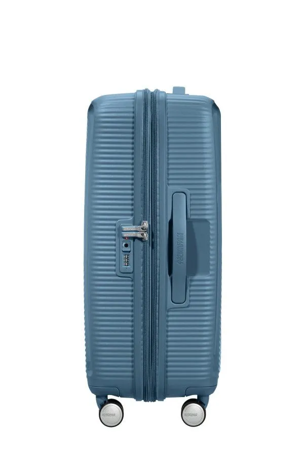 American Tourister Soundbox 67cm Medium Spinner-Expandable | Stone Blue