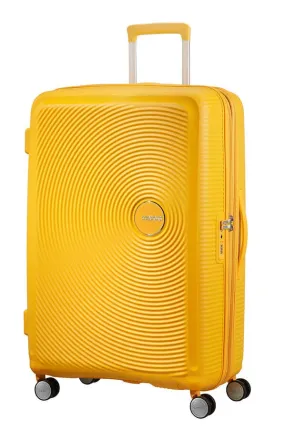 American Tourister Soundbox 77cm Large Spinner-Expandable | Golden/Yellow