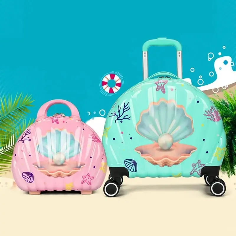 BEAUTIFUL SHELL LUGGAGE BAG SET