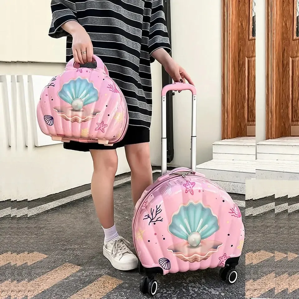 BEAUTIFUL SHELL LUGGAGE BAG SET