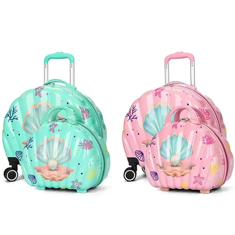 BEAUTIFUL SHELL LUGGAGE BAG SET