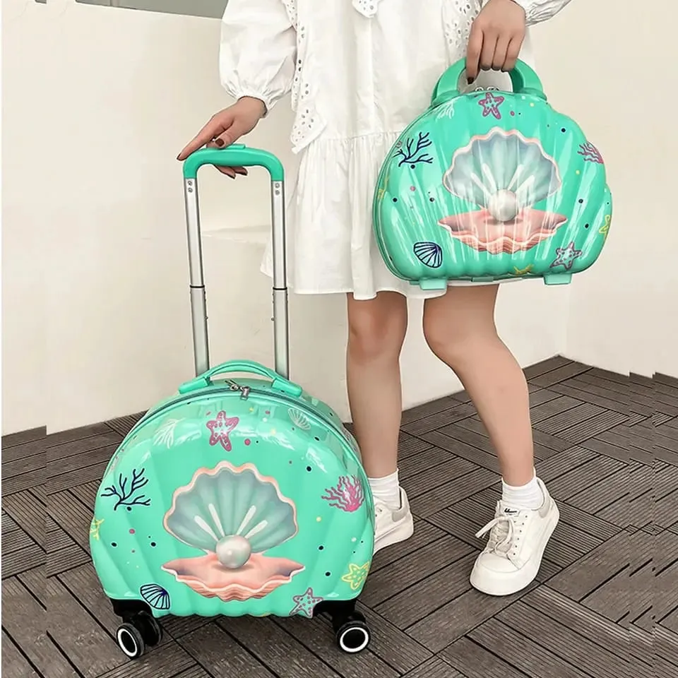 BEAUTIFUL SHELL LUGGAGE BAG SET