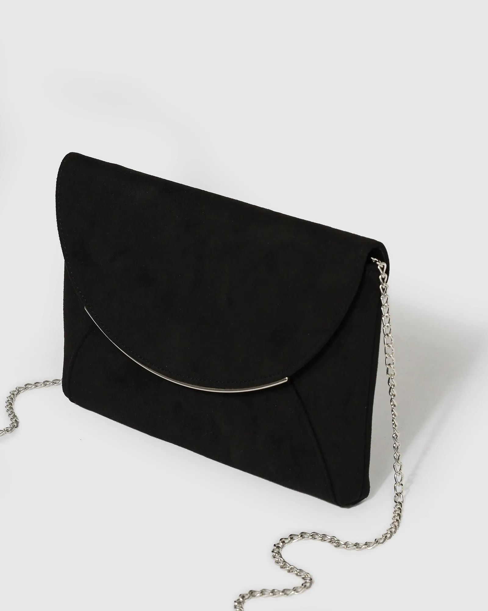 Black Dalila Envelope Clutch Bag