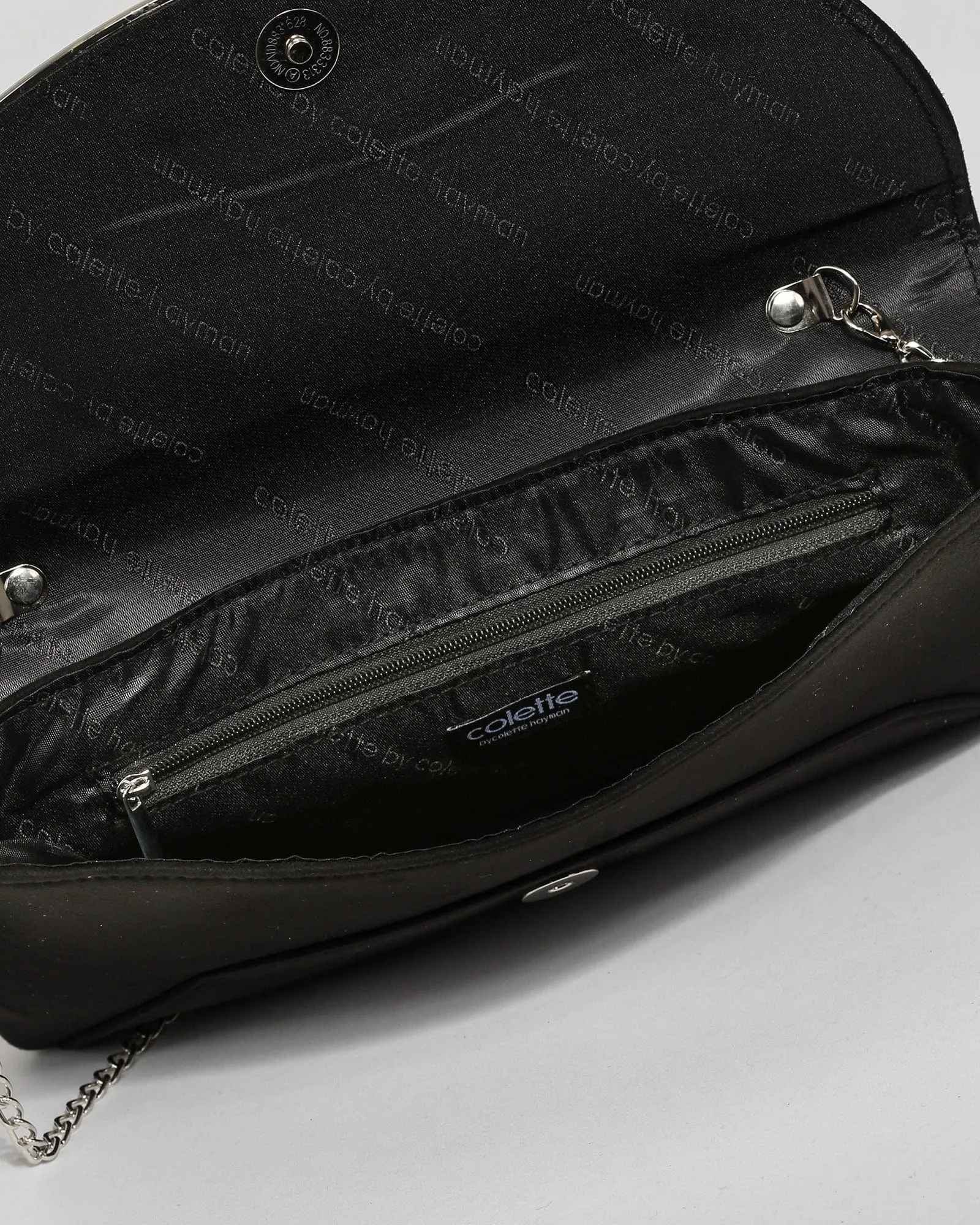 Black Dalila Envelope Clutch Bag