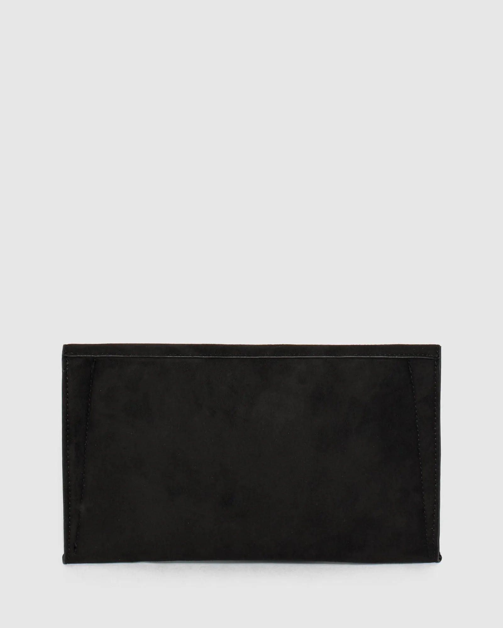 Black Micaela Envelope Clutch Bag