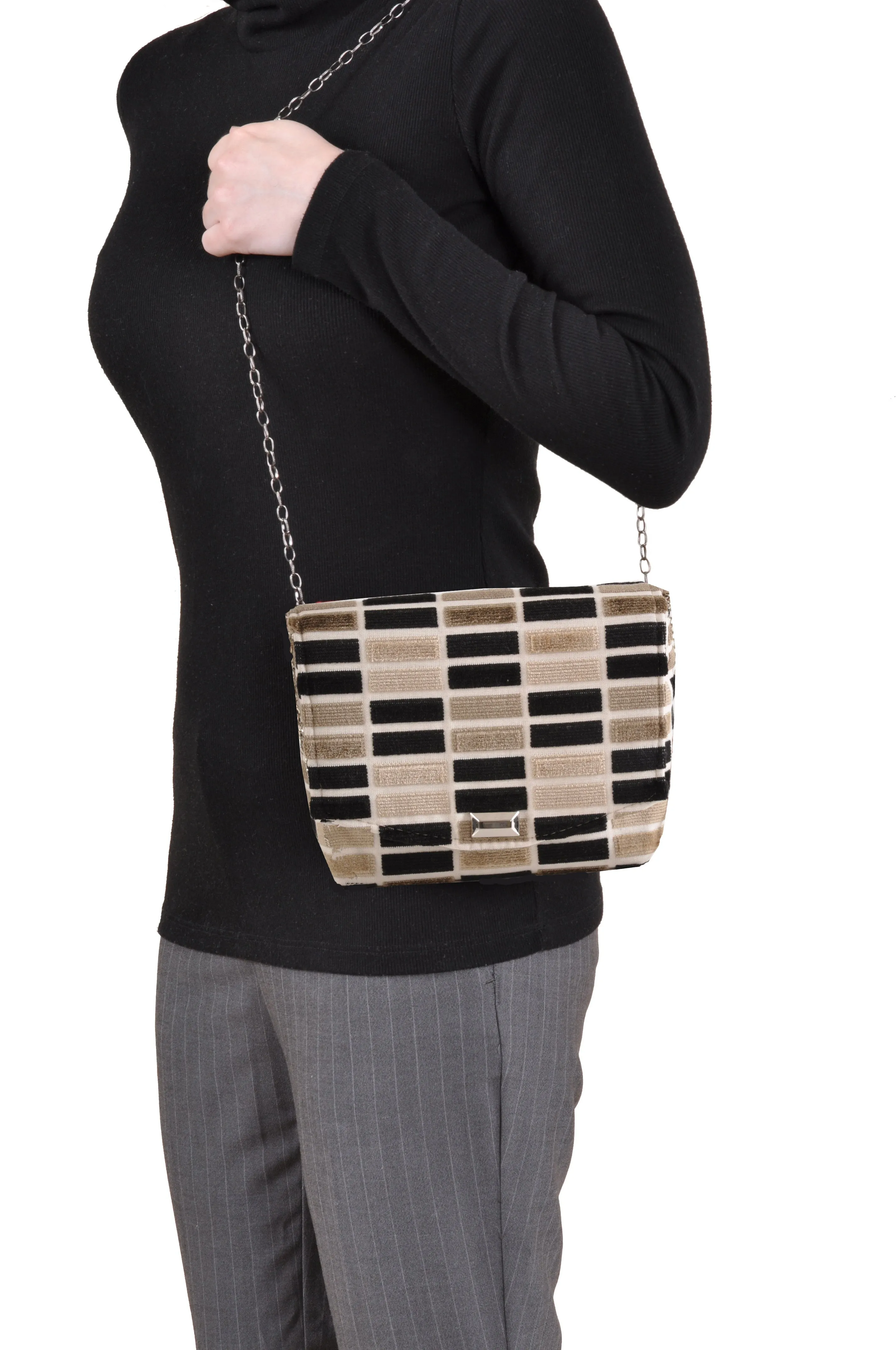 Block Black Square Clutch