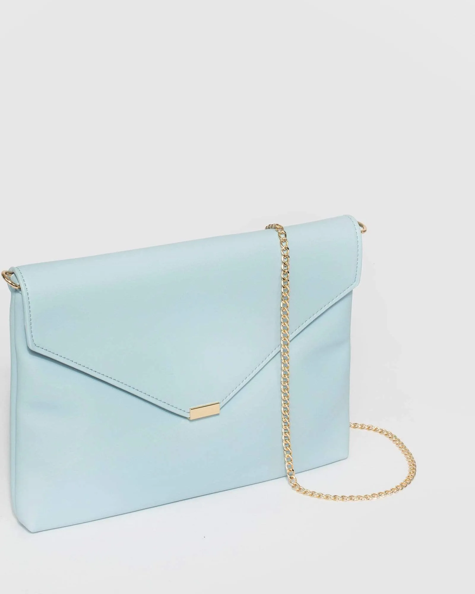 Blue Desdemona Envelope Clutch Bag