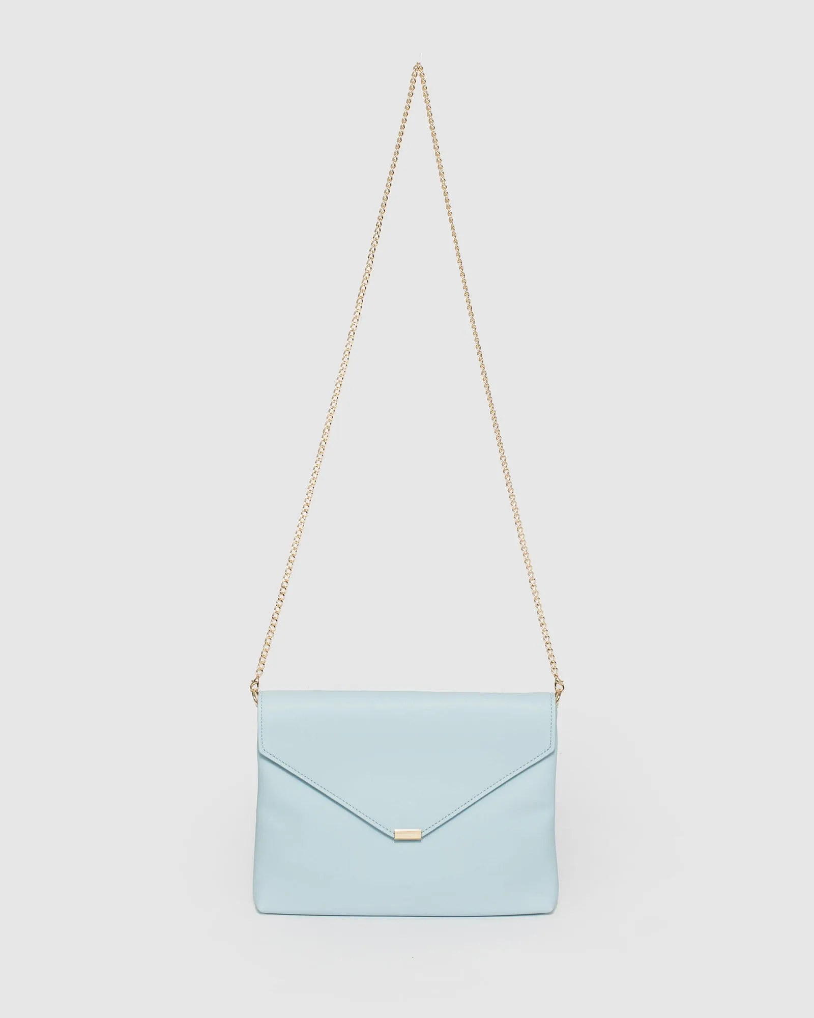 Blue Desdemona Envelope Clutch Bag