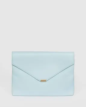 Blue Desdemona Envelope Clutch Bag