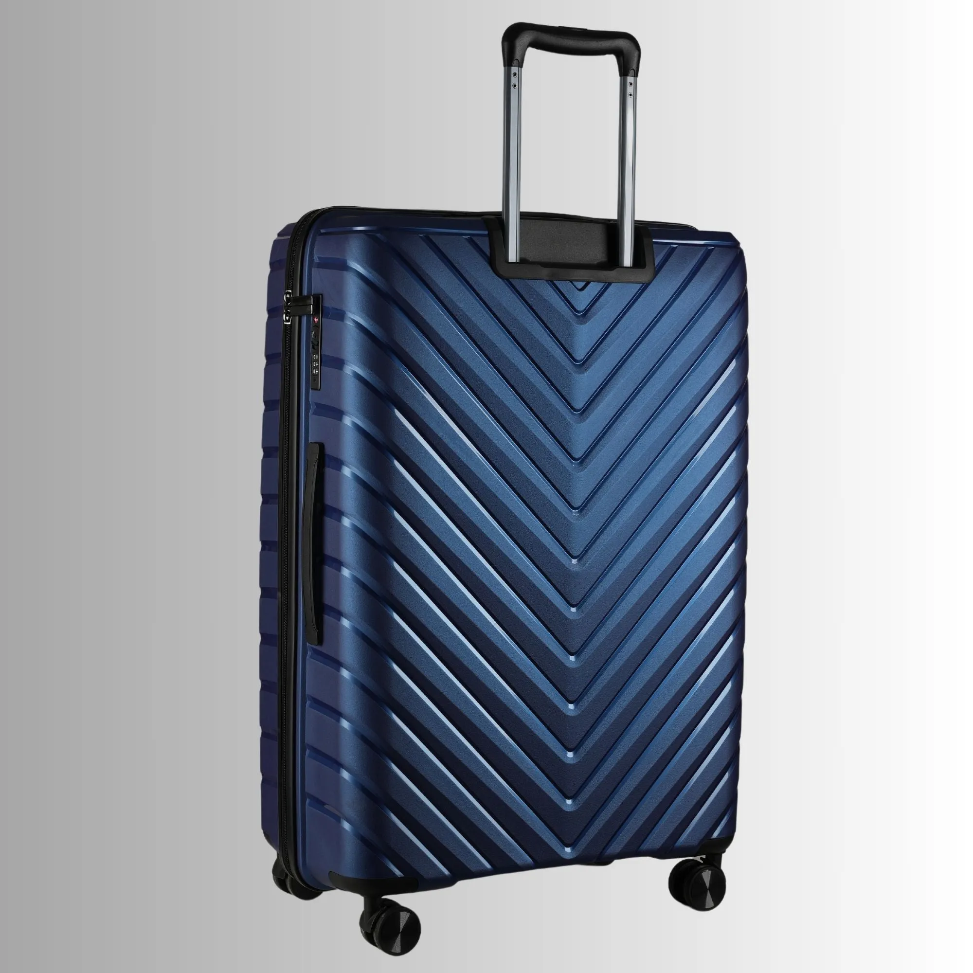 Blue Hardcase Roller Luggage 28' with 360° Wheels & TSA Lock