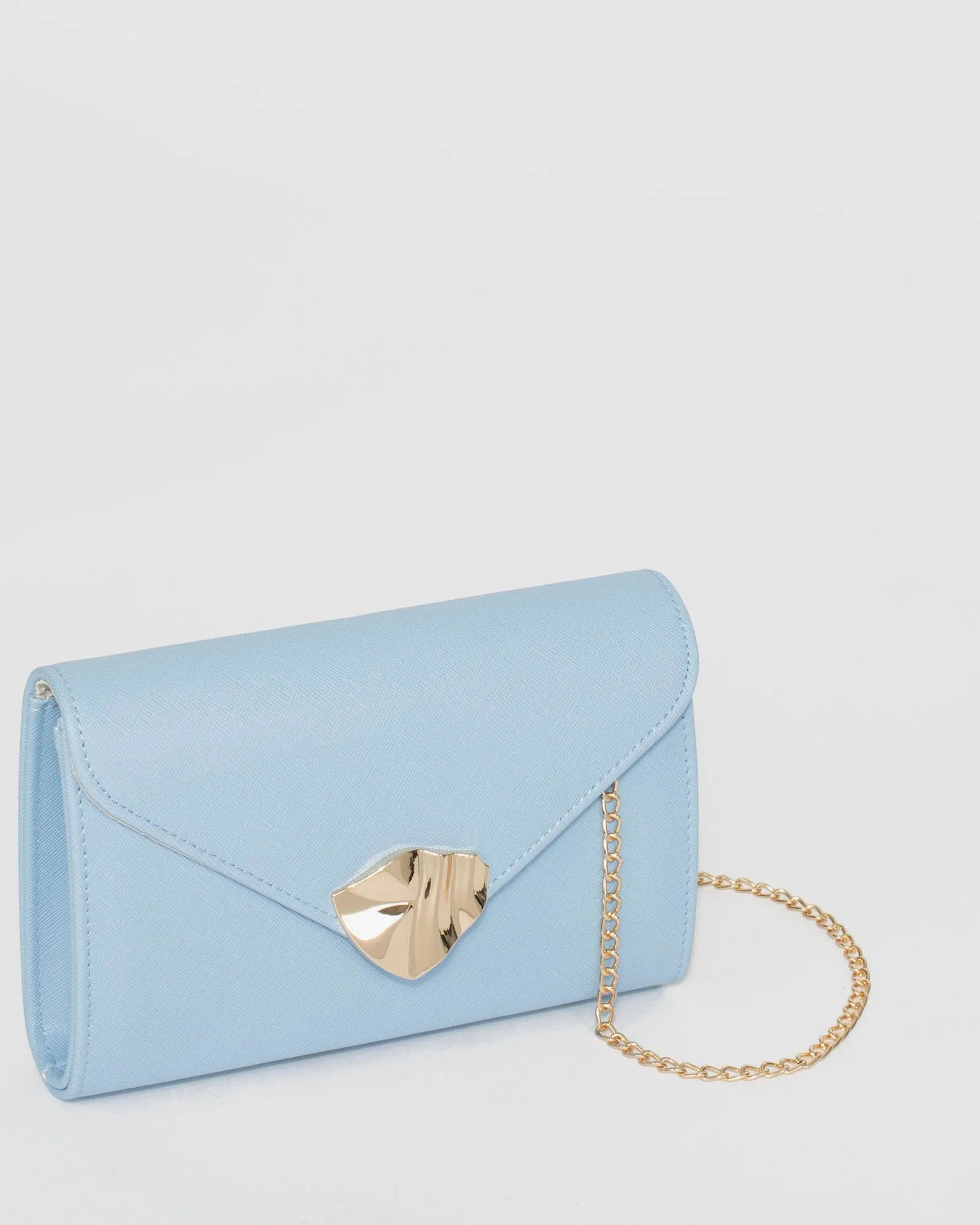 Blue Isidora Envelope Clutch Bag