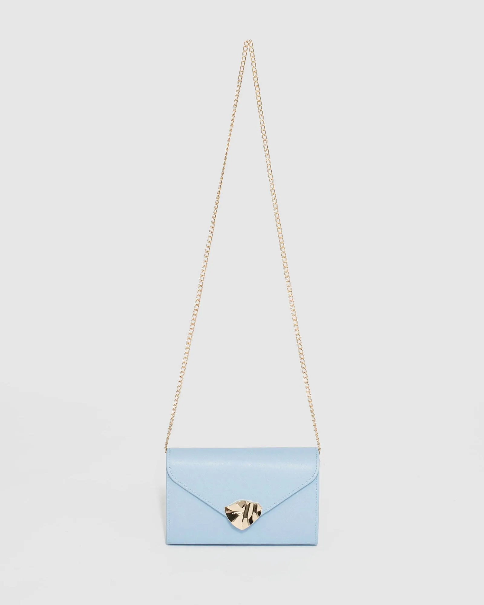 Blue Isidora Envelope Clutch Bag