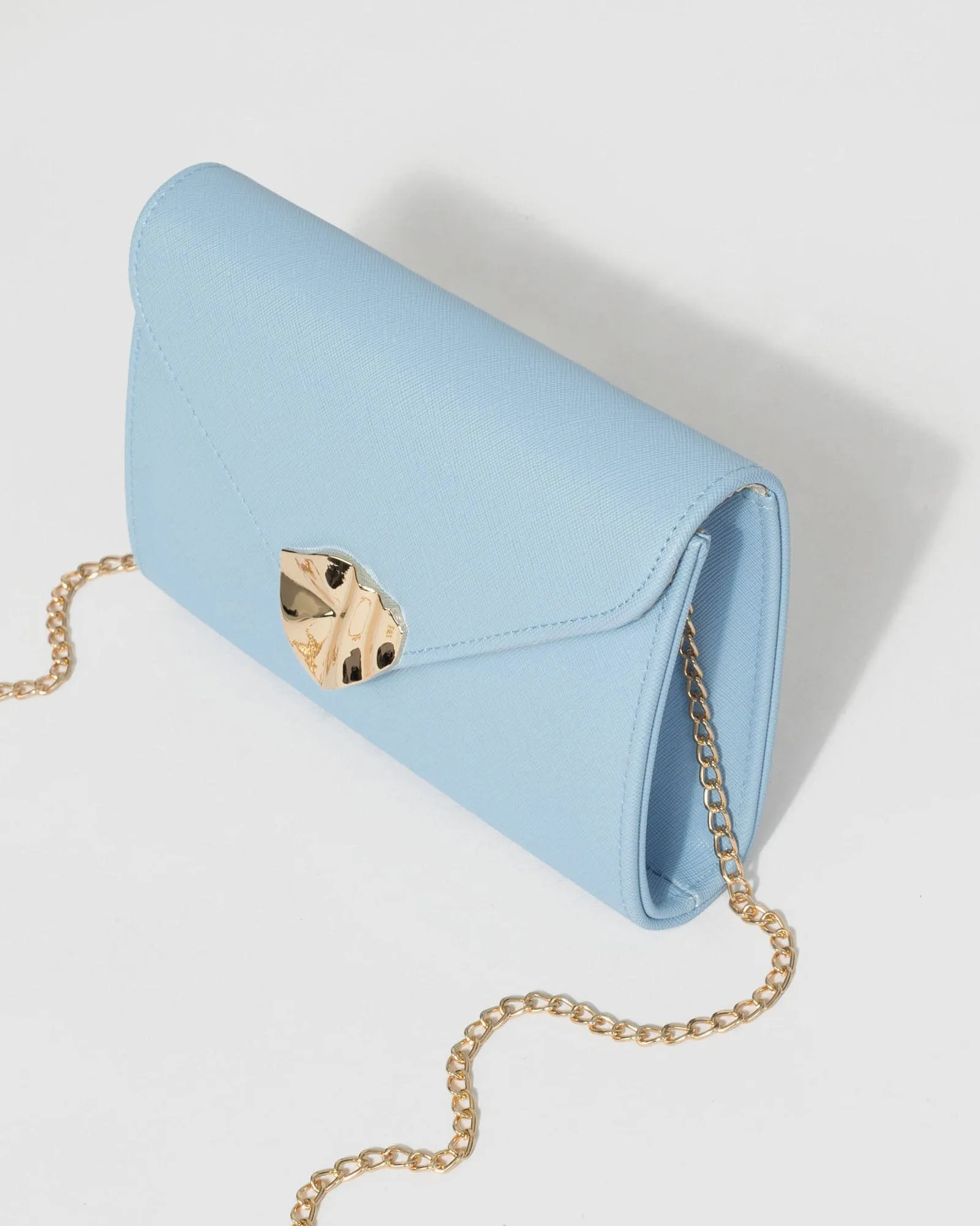 Blue Isidora Envelope Clutch Bag