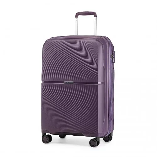 British Traveller 28" Purple Spinner Hard Shell PP Suitcase with TSA Lock