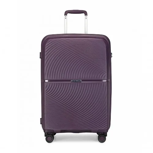 British Traveller 28" Purple Spinner Hard Shell PP Suitcase with TSA Lock