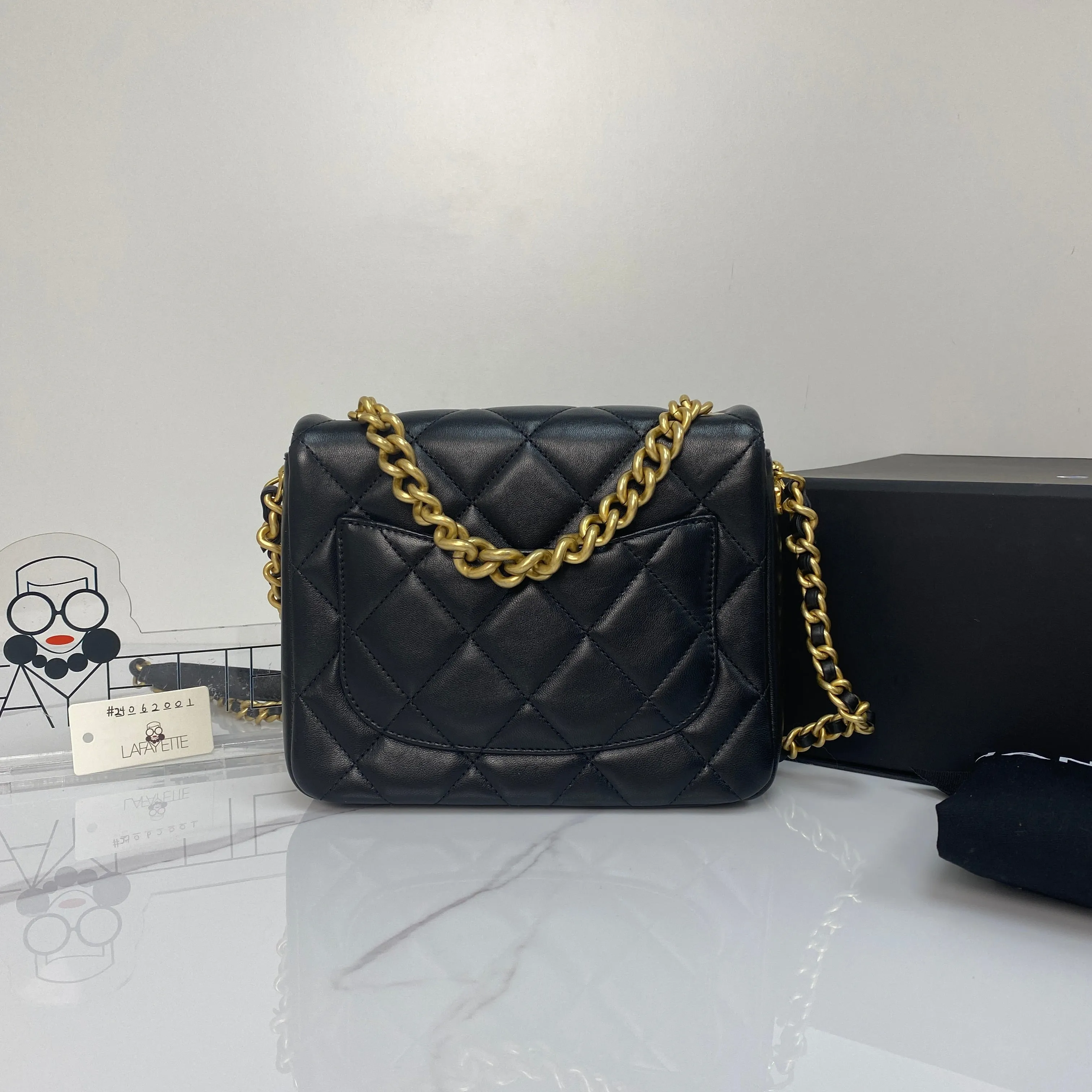 Chanel Quilted Small Side Note Flap Bag