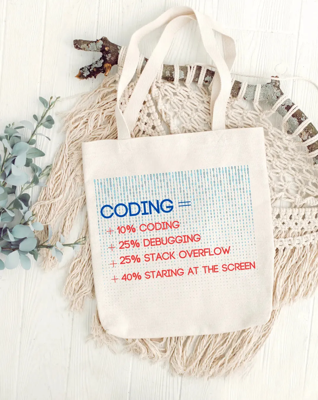 Coding -  Canvas Reusable Bags