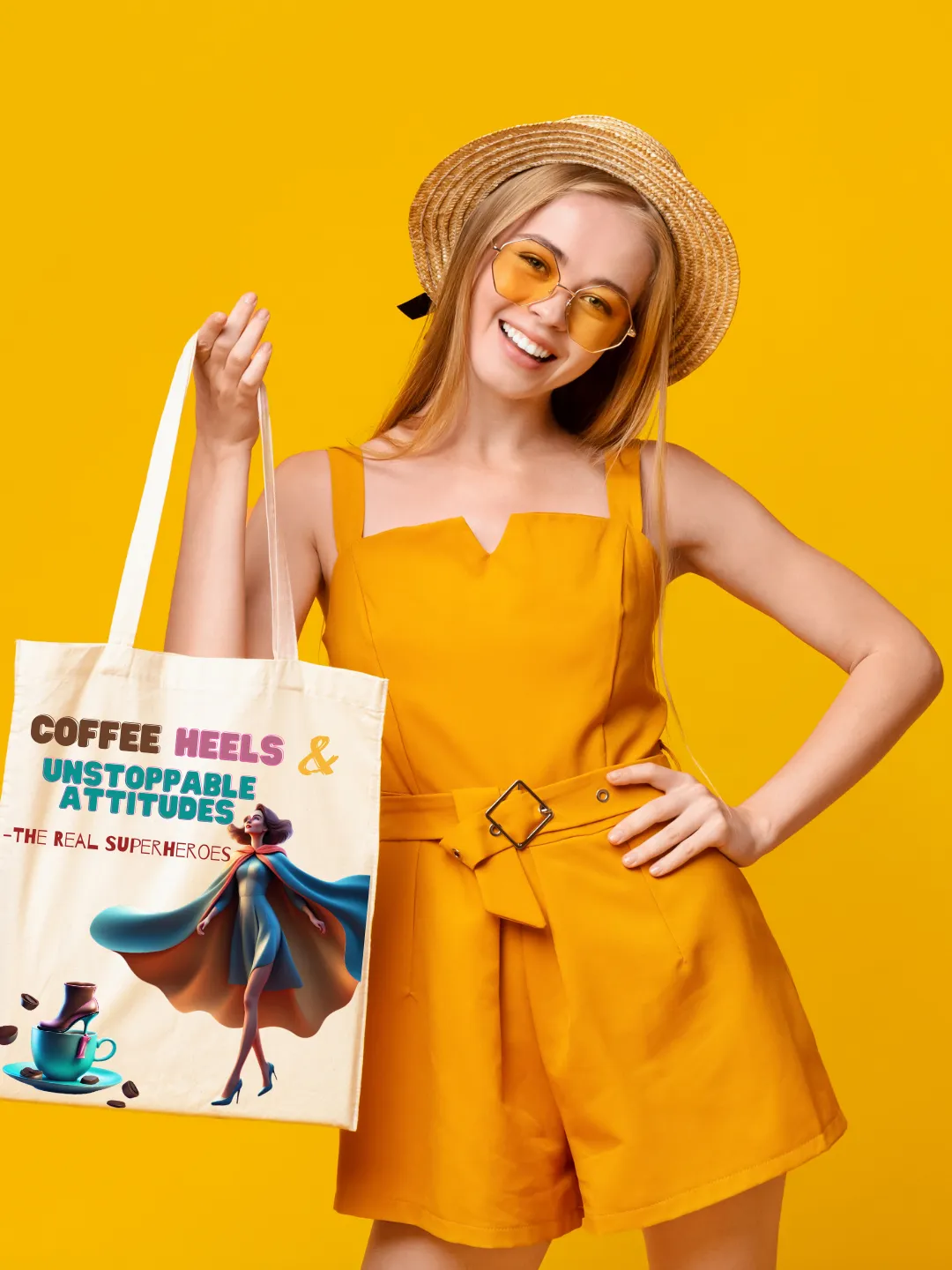 Coffee Heels Attitude -  Canvas Reusable Bags