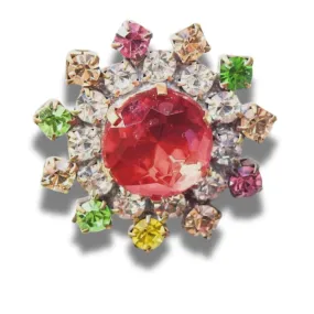 Czech Rhinestone Glass Button