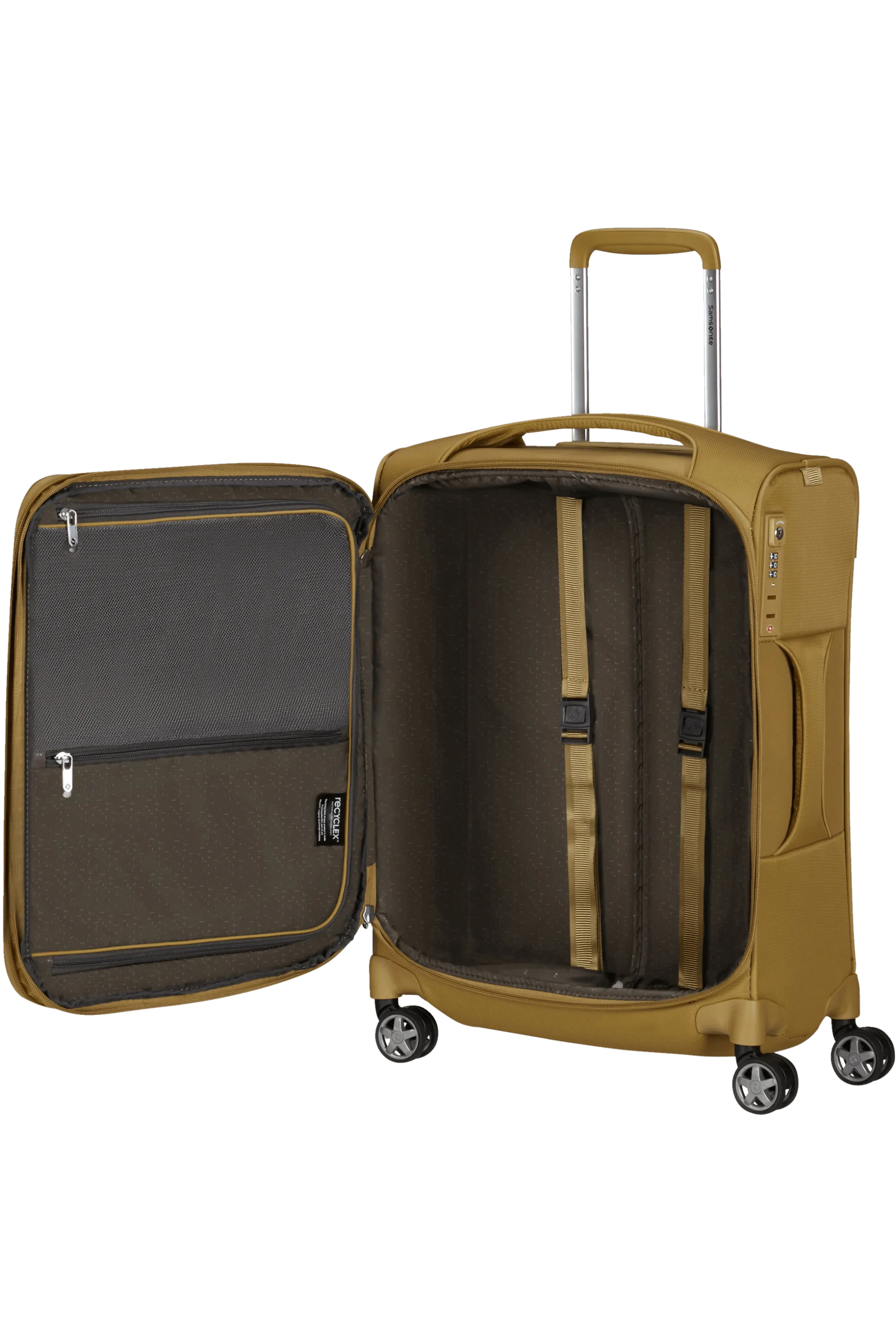 D'LITE 55cm Spinner Expandable (4 wheels) - Mustard Yellow