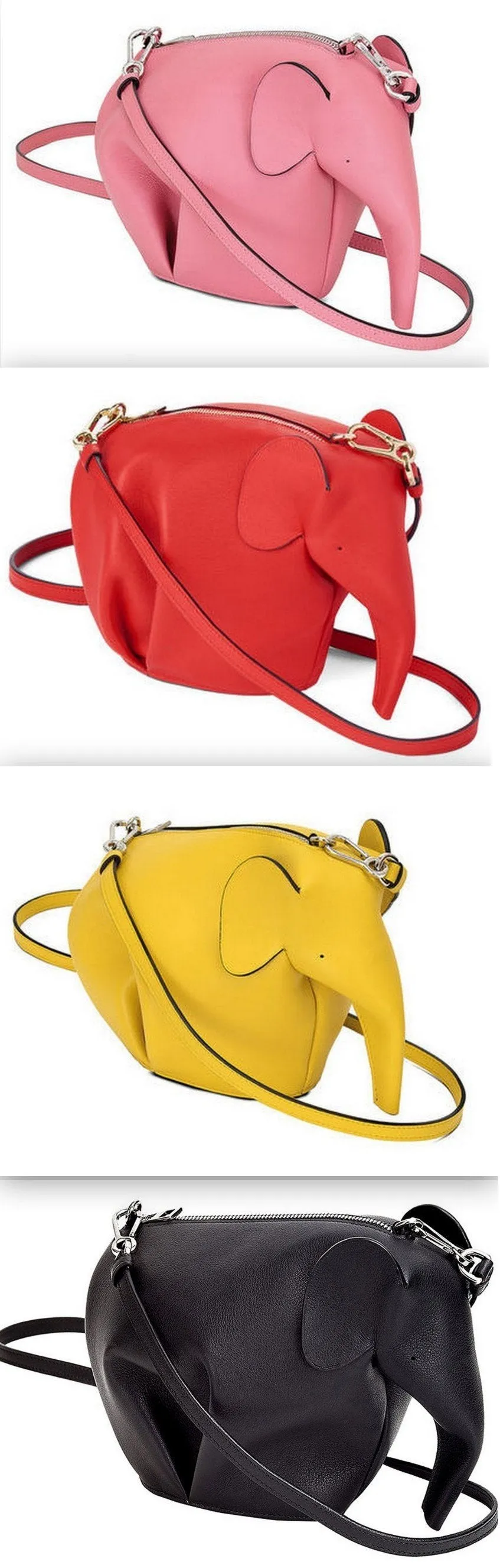 Elephant Mini Bag - Pink, Red, Yellow, Black