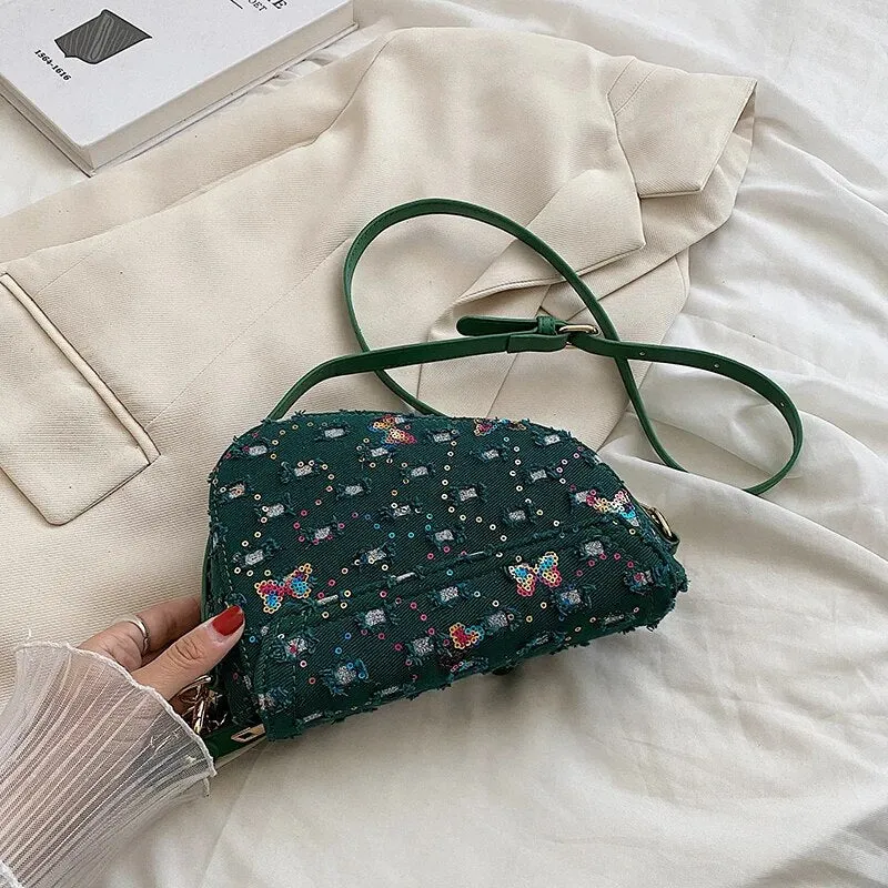 Embroidered Saddle Shoulder Bags