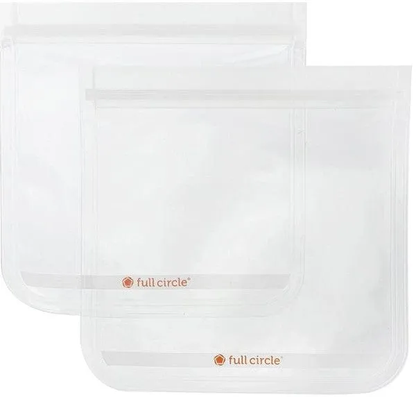 Full Circle ZipTuck Reusable Sandwich Bags 2pk - Clear