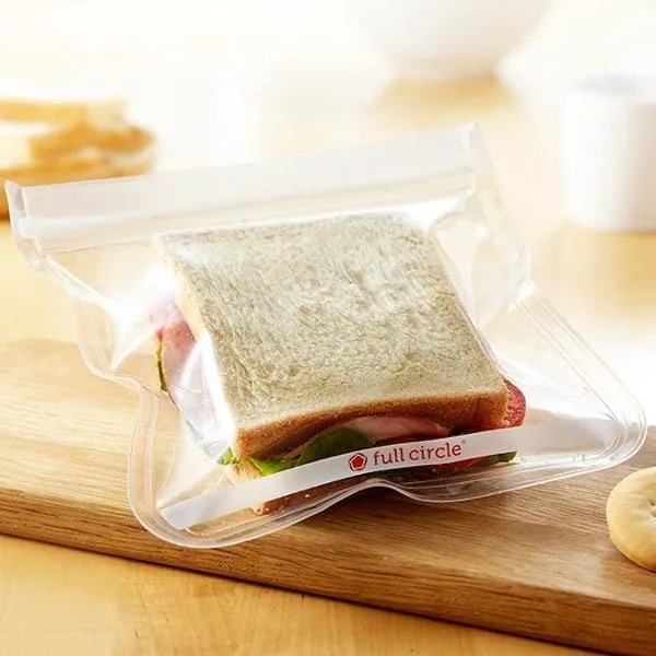 Full Circle ZipTuck Reusable Sandwich Bags 2pk - Clear