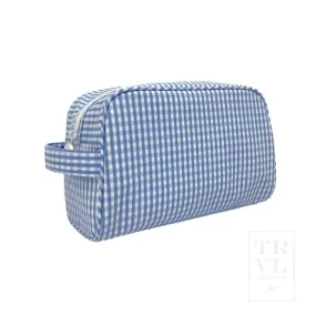 Gingham Stowaway Toiletry Bag