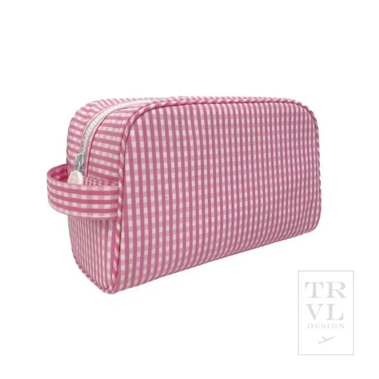 Gingham Stowaway Toiletry Bag