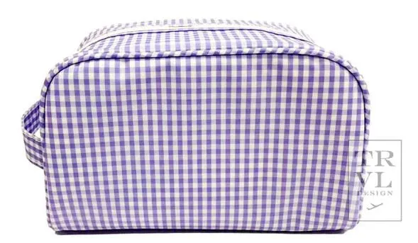 Gingham Stowaway Toiletry Bag