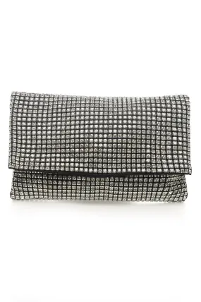 GLAM CRYSTAL EVENING CLUTCH-SILVER