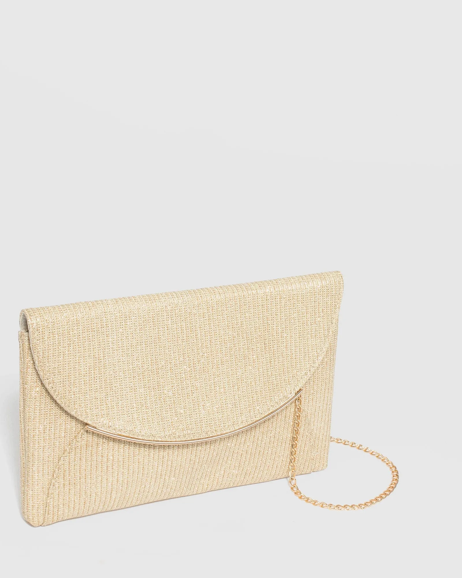 Gold Dalila Envelope Clutch Bag