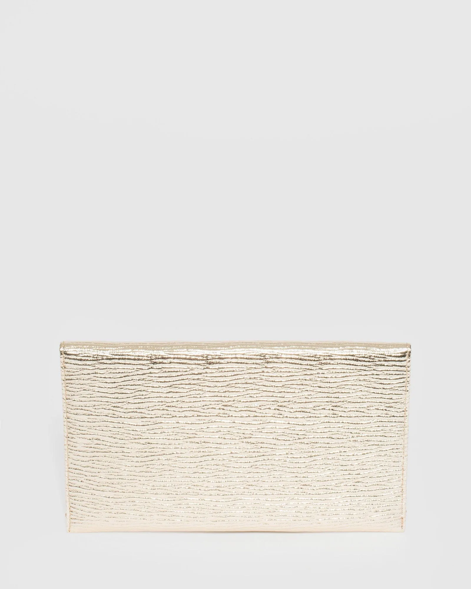 Gold Kelly Envelope Clutch Bag