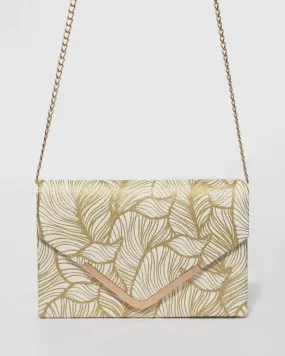 Gold Lila Envelope Clutch Bag