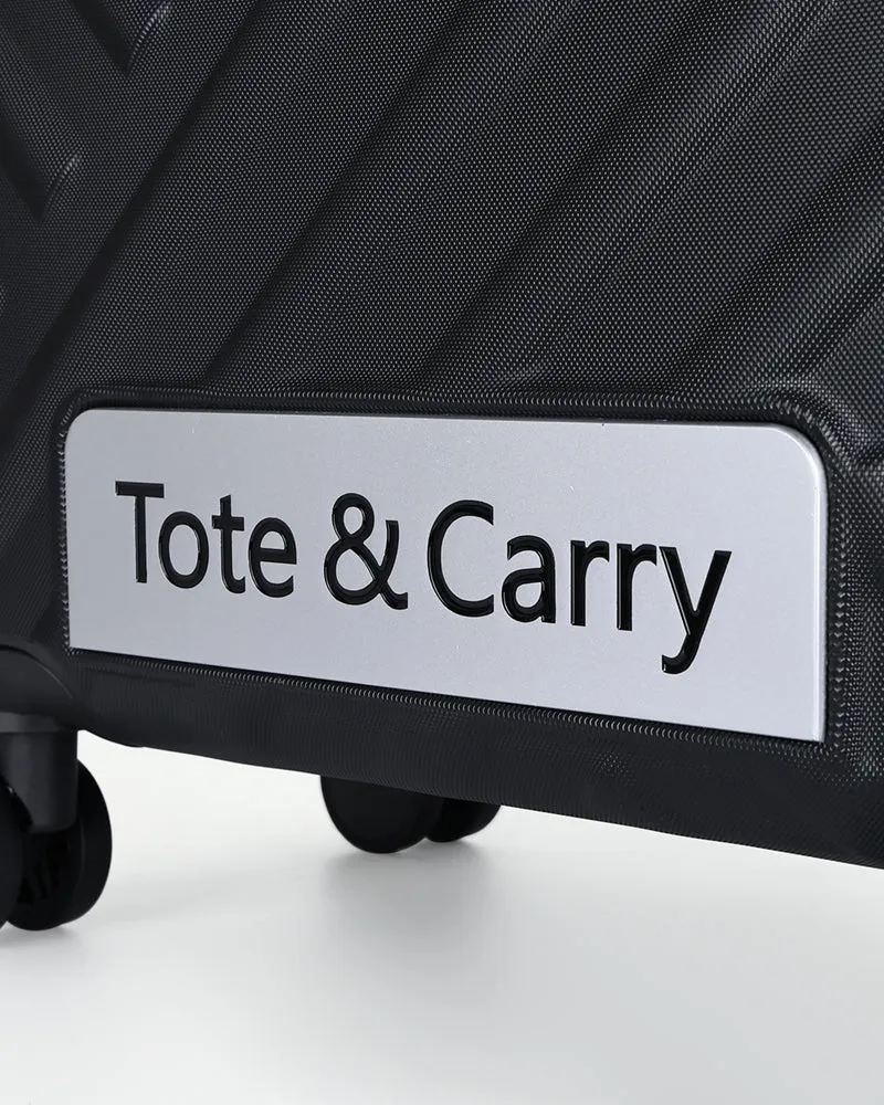 Hard Case 3 Piece Luggage Set in Black