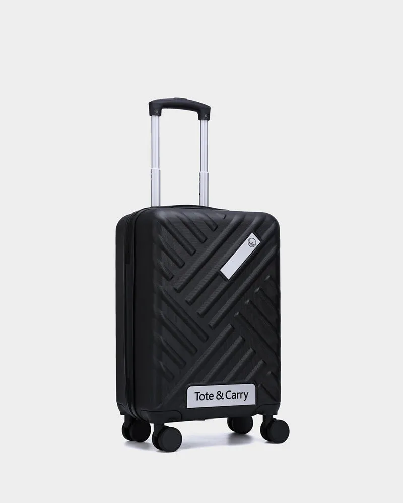 Hard Case 3 Piece Luggage Set in Black